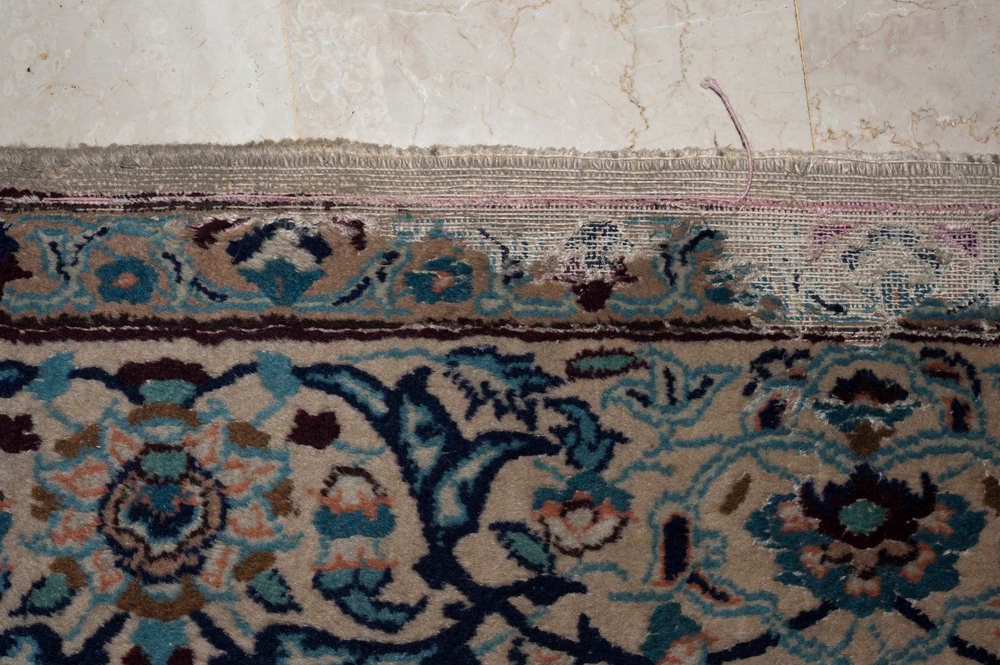 moth damage to hand knotted rug